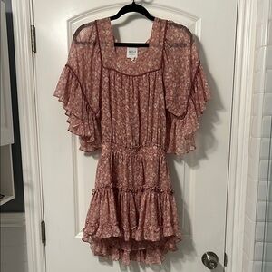 Misa Los Angeles pink floral mini dress XS
